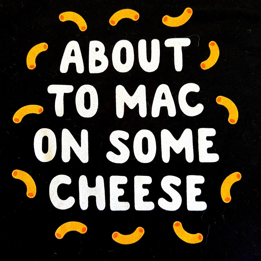 3/15 3 for $15 Big Kids unisex long sleeve graphic tee shirt black Mac & Cheese